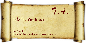 Tót Andrea névjegykártya