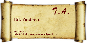 Tót Andrea névjegykártya