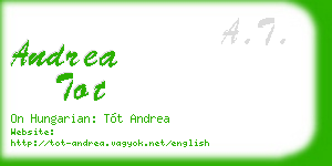 andrea tot business card