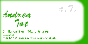 andrea tot business card